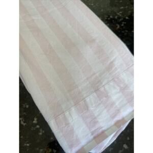 Simply Shabby Chic pink and white striped Cotton Percale, Twin Flat Sheet Portu